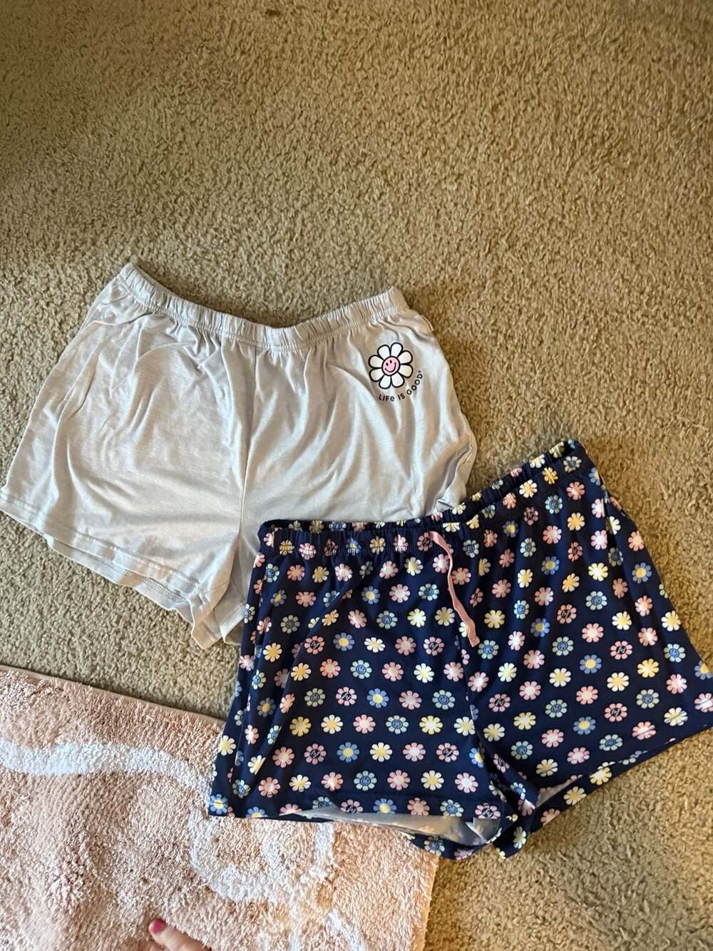 Life is Good Sleep Lounge Shorts Size L Set of 2 - Picture 12 of 13